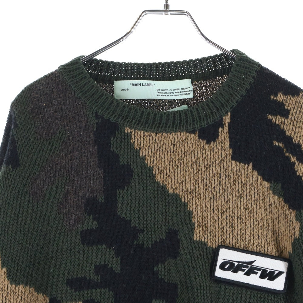 OFF-WHITE(オフホワイト) 18AW CAMOUFLAGE KNIT OMHA056E18A35001 カモフラージュ ニット マルチカラー