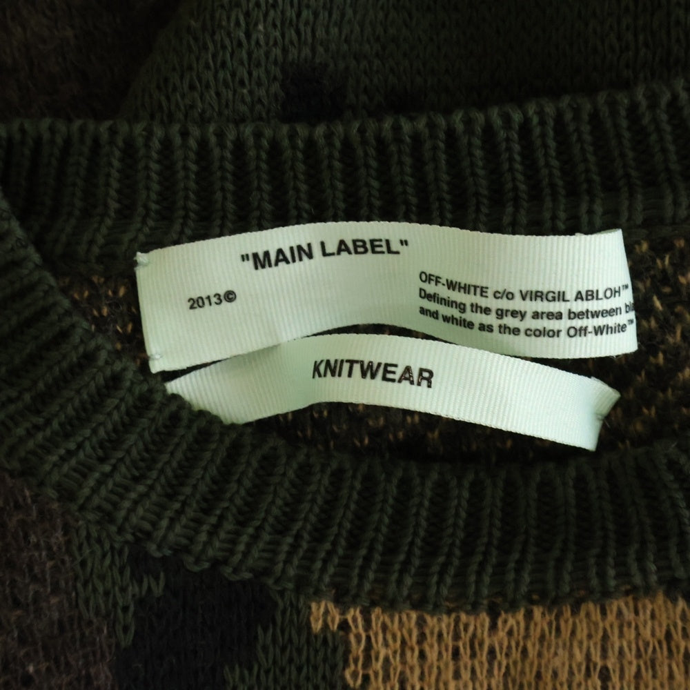 OFF-WHITE(オフホワイト) 18AW CAMOUFLAGE KNIT OMHA056E18A35001 カモフラージュ ニット マルチカラー