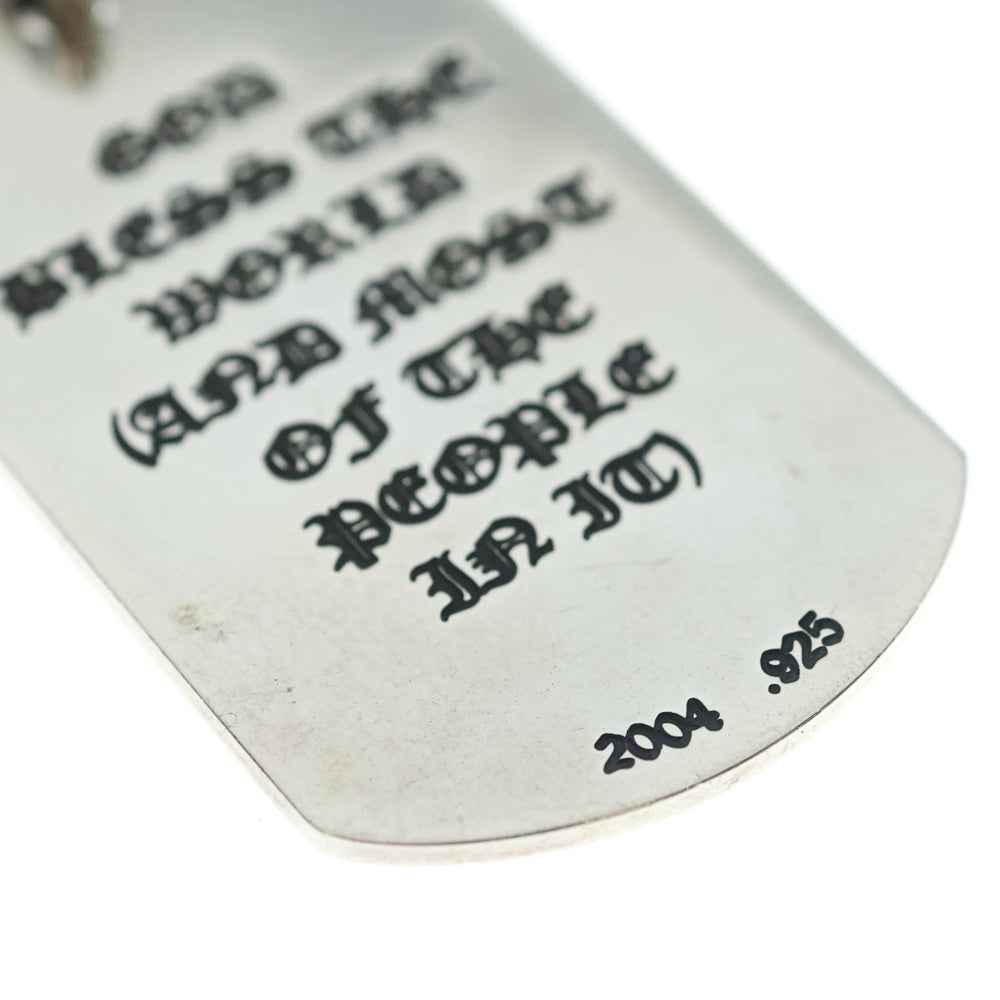 CHROME HEARTS(クロムハーツ) D TAG LRG GOD BLESS ゴットブレスドッグタグ ラージドッグタグネックレストップ