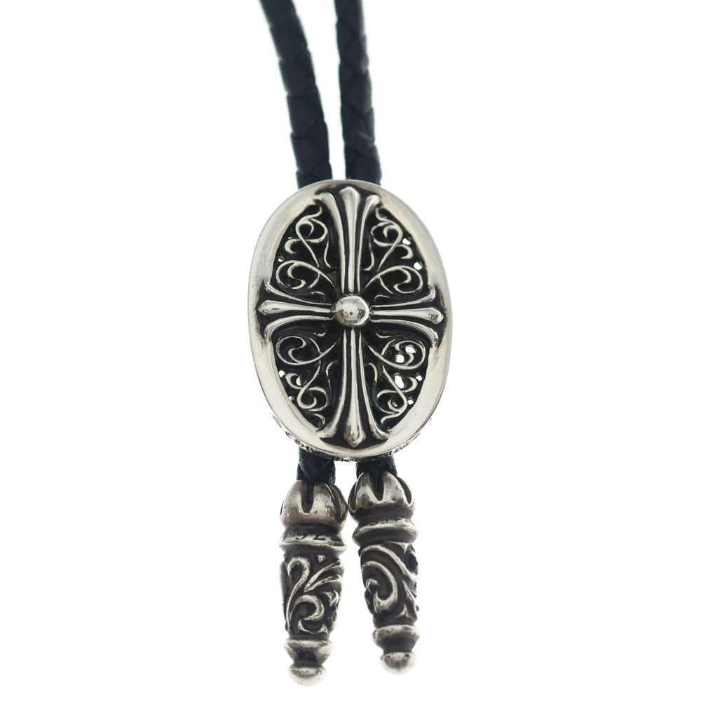 CHROME HEARTS(クロムハーツ) BOLOTIE OVALTINY タイニークラシックオーバルクロス ループタイ シルバー/ブラック BCA209