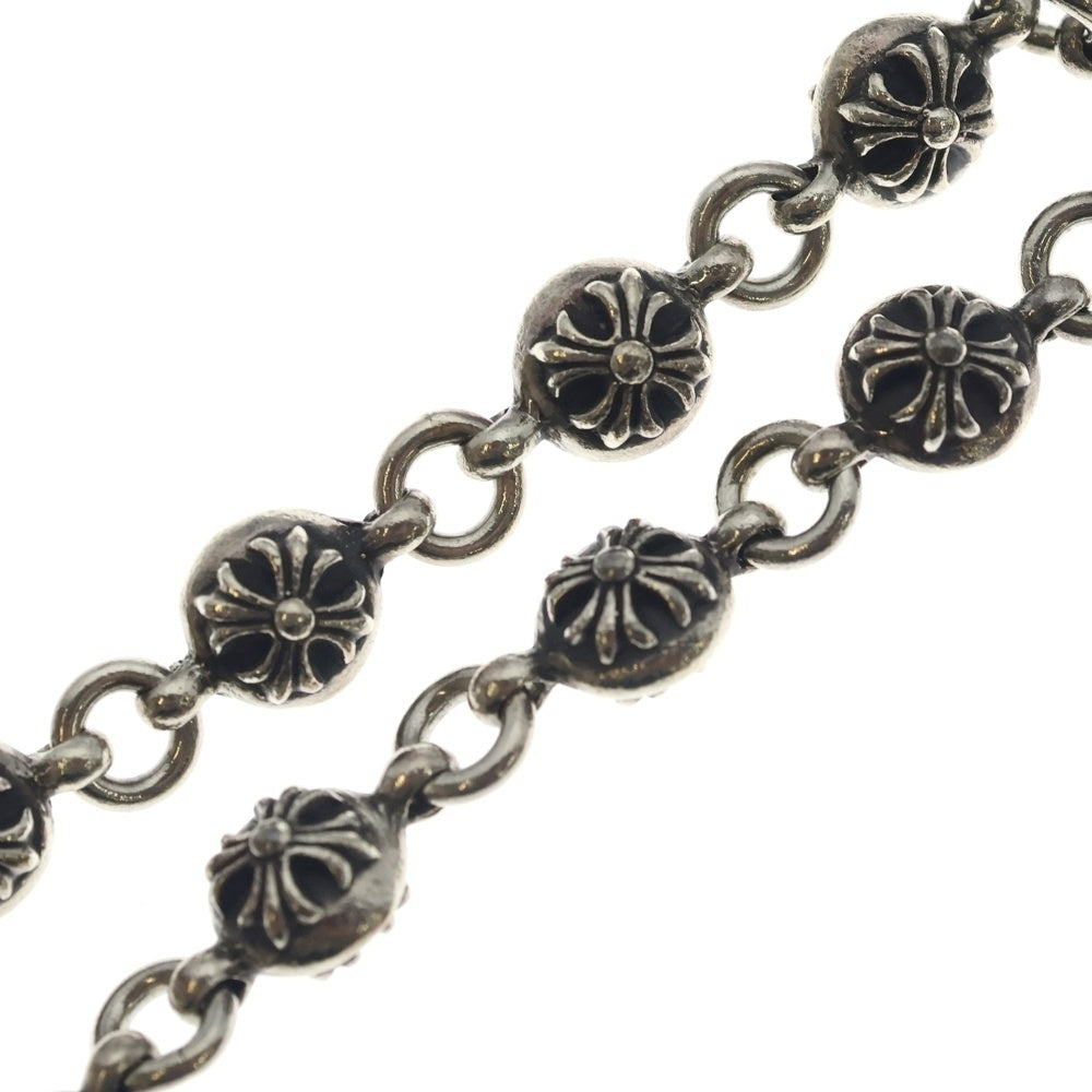 CHROME HEARTS(クロムハーツ) 2BALL LONG-S/1クリップロング#2クロスボール ウォレットチェーン シルバー BCA386