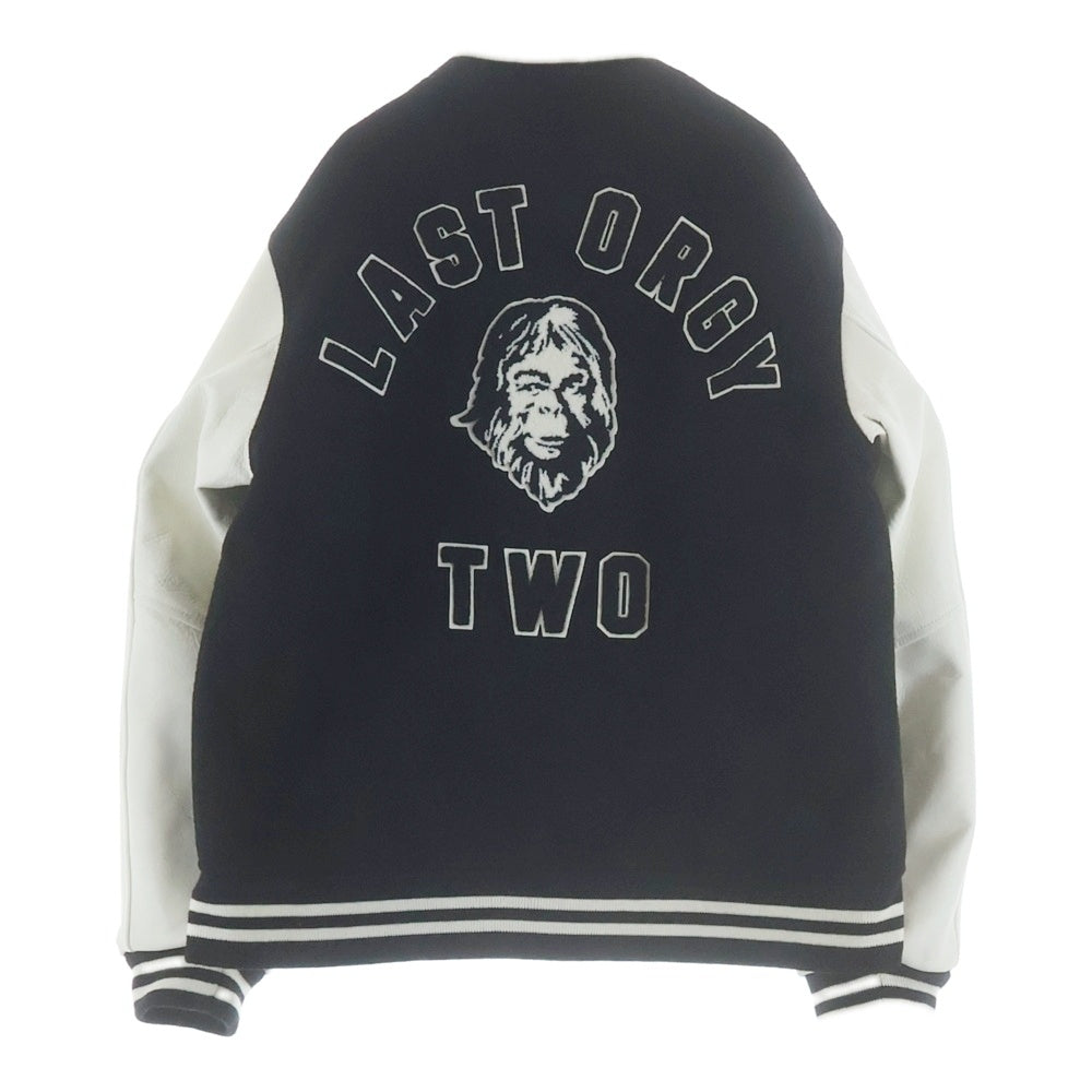 HUMAN MADE(ヒューマンメイド) 22AW× UNDERCOVER LAST ORGY 2 VARSITY JACKET アンダーカバー ラストオージー スタジアムジャンパー ジャケットブルゾン ブラック/ホワイト UC2B9202