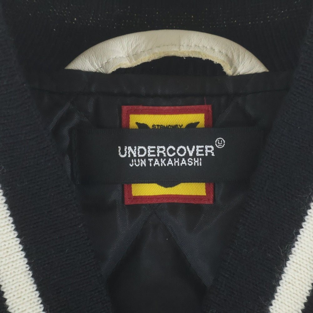 HUMAN MADE(ヒューマンメイド) 22AW× UNDERCOVER LAST ORGY 2 VARSITY JACKET アンダーカバー ラストオージー スタジアムジャンパー ジャケットブルゾン ブラック/ホワイト UC2B9202