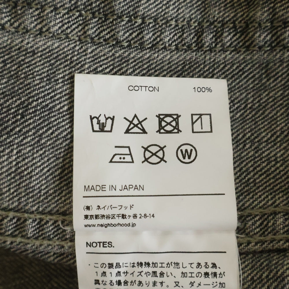 NEIGHBORHOOD(ネイバーフッド) SAVAGE GOVERNOR C-JKT 202XBNH-JKM04 サベージ デニムジャケット ブラック