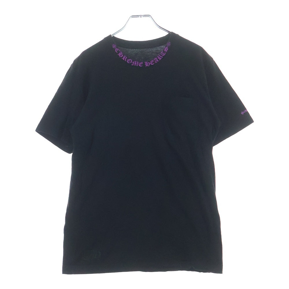 CHROME HEARTS(クロムハーツ) CH T-SHRT 1 ネックロゴTシャツ パープル/ブラック