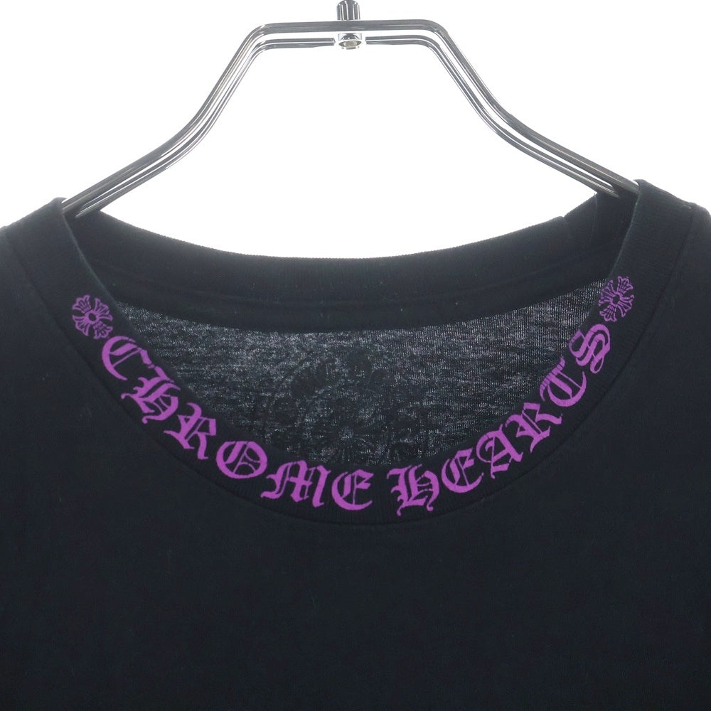 CHROME HEARTS(クロムハーツ) CH T-SHRT 1 ネックロゴTシャツ パープル/ブラック