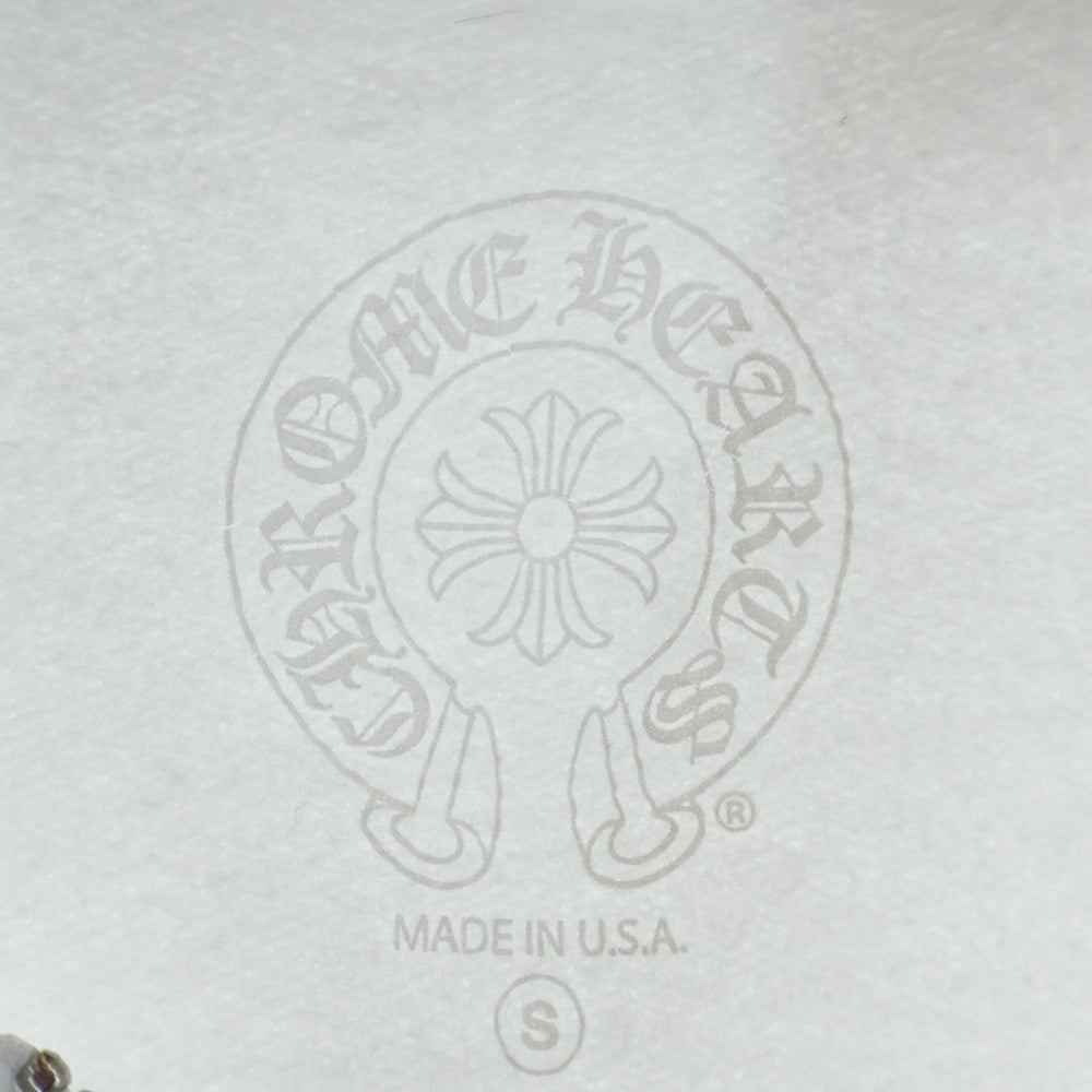 CHROME HEARTS(クロムハーツ) SWTSHRT HD ZIP 袖ロゴプリントジップアップパーカー ホワイト