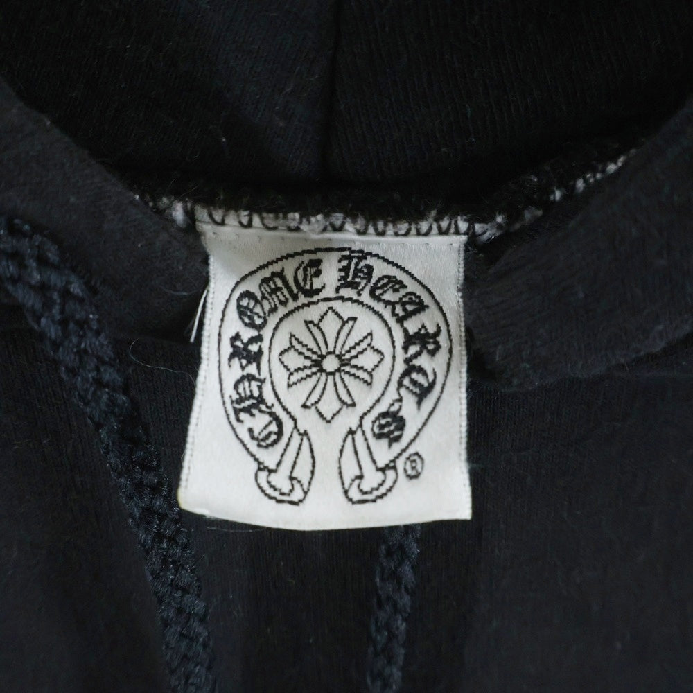 CHROME HEARTS(クロムハーツ) OLD THRML HD PLVR 裏地サーマル 袖フローラルプリントバックホースシューパーカー ブラック
