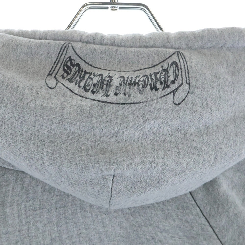 CHROME HEARTS(クロムハーツ) OLD THRML SCROLL LABEL PLVR オールドモデル バッグスクロールラベルプリント プルオーバー パーカー グレー