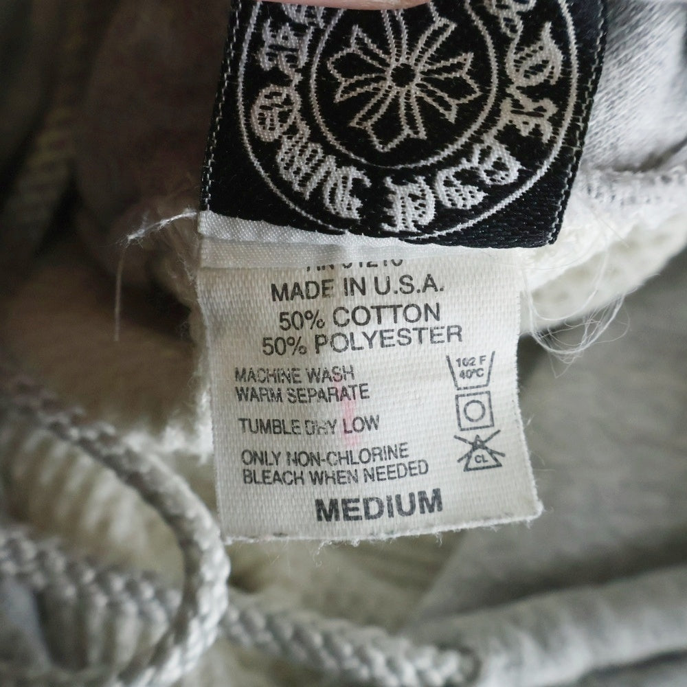 CHROME HEARTS(クロムハーツ) OLD THRML SCROLL LABEL PLVR オールドモデル バッグスクロールラベルプリント プルオーバー パーカー グレー