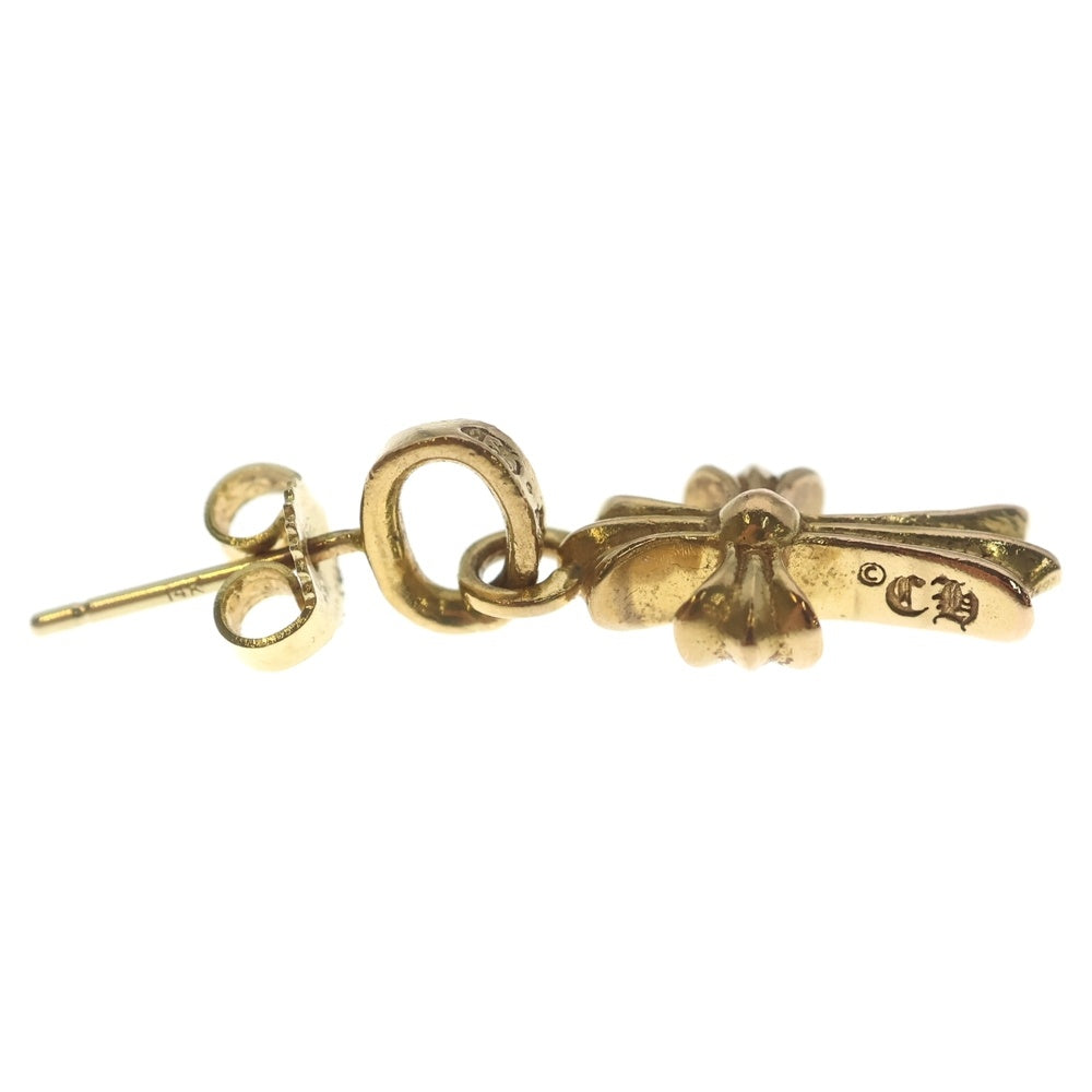 CHROME HEARTS(クロムハーツ) 22K BBY F PPRCHN P DIA ベイビーファットクロス ドロップピアス PAVEダイヤ ゴールド BCA018