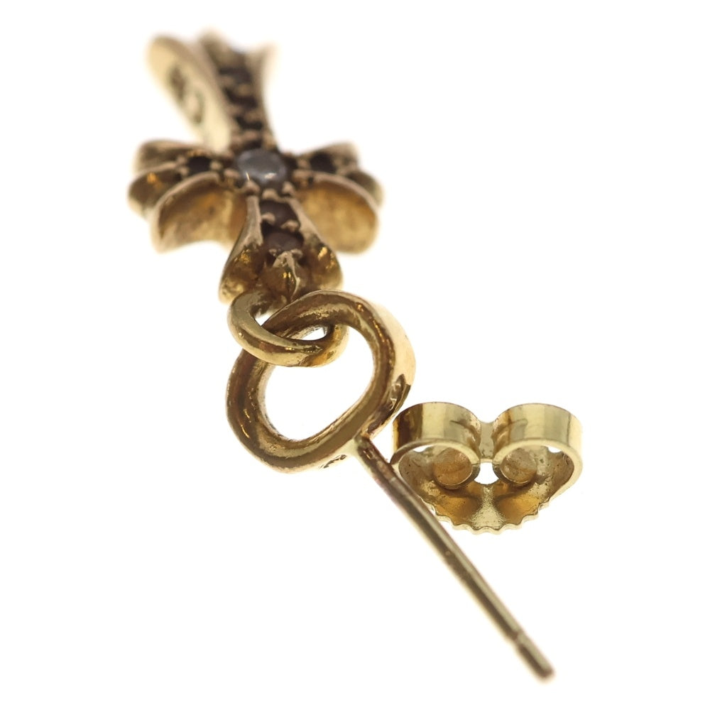 CHROME HEARTS(クロムハーツ) 22K BBY F PPRCHN P DIA ベイビーファットクロス ドロップピアス PAVEダイヤ ゴールド BCA018