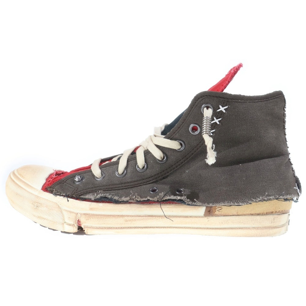Maison Margiela(メゾンマルジェラ) Loved to Death Sneakers S39WS0129P7454 HB129 ヴィンテージ加工 ハイカットスニーカー シューズ ブラウン