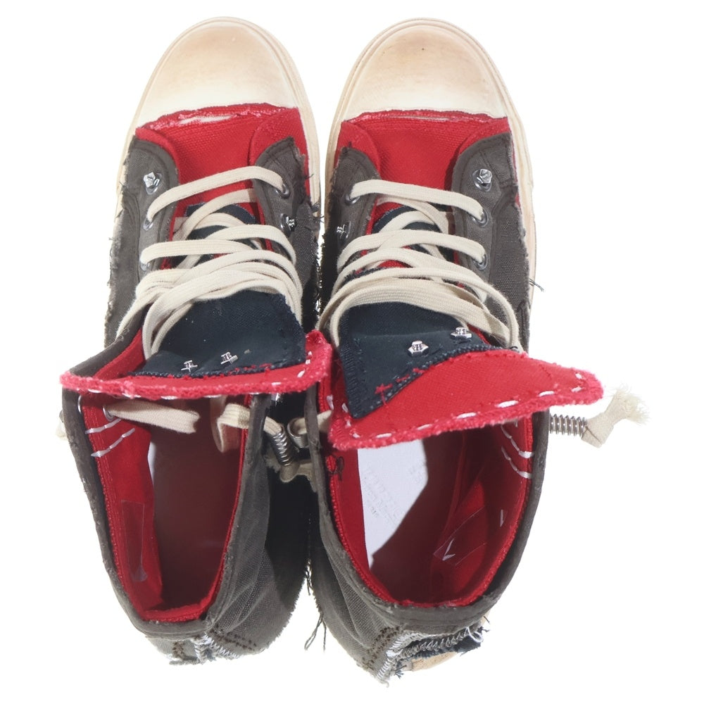 Maison Margiela(メゾンマルジェラ) Loved to Death Sneakers S39WS0129P7454 HB129 ヴィンテージ加工 ハイカットスニーカー シューズ ブラウン