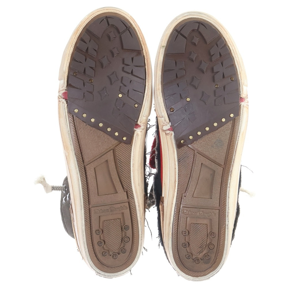 Maison Margiela(メゾンマルジェラ) Loved to Death Sneakers S39WS0129P7454 HB129 ヴィンテージ加工 ハイカットスニーカー シューズ ブラウン