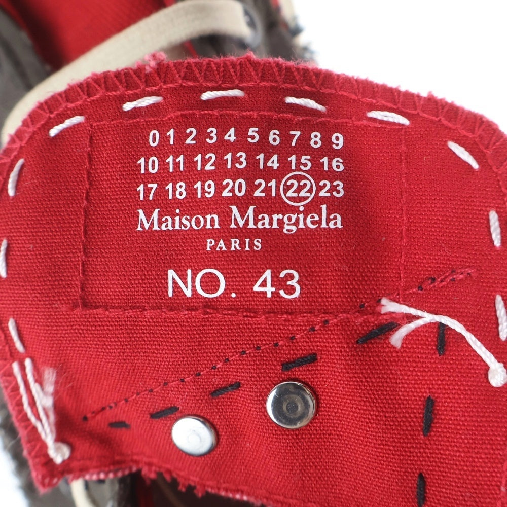 Maison Margiela(メゾンマルジェラ) Loved to Death Sneakers S39WS0129P7454 HB129 ヴィンテージ加工 ハイカットスニーカー シューズ ブラウン