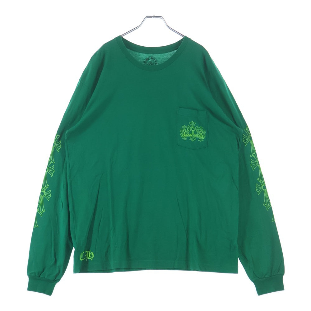 CHROME HEARTS(クロムハーツ) CH L S 1 バックセメタリープリント長袖カットソー グリーン