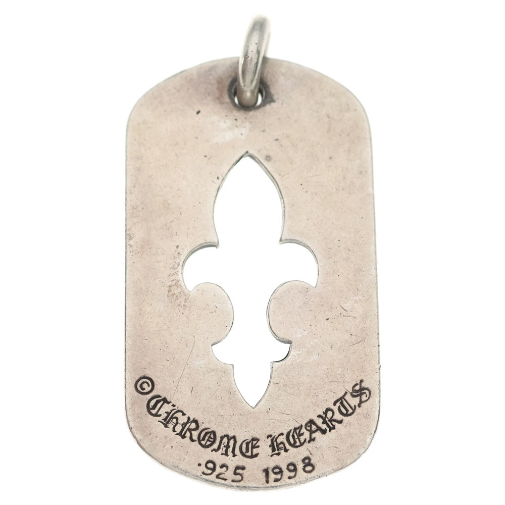 CHROME HEARTS(クロムハーツ) D TAG LRG CO CRS カットアウトフレア ラージ ドッグタグ ネックレストップ シルバー