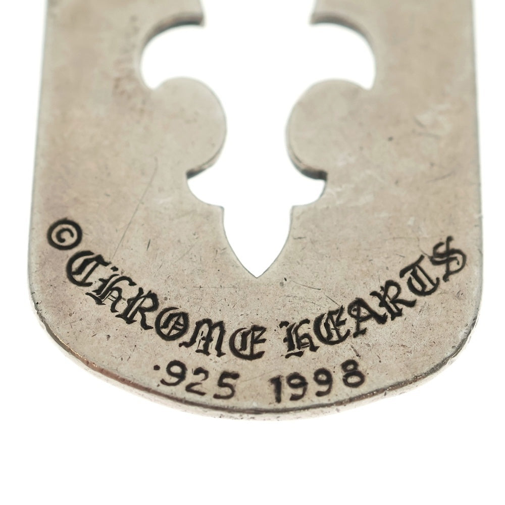 CHROME HEARTS(クロムハーツ) D TAG LRG CO CRS カットアウトフレア ラージ ドッグタグ ネックレストップ シルバー