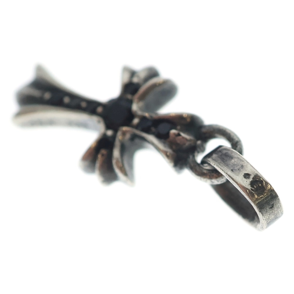 CHROME HEARTS(クロムハーツ) CRS BBYFAT P BLK DMND A ベイビーファット アフターPAVEブラックダイヤ チャーム シルバーネックレストップ