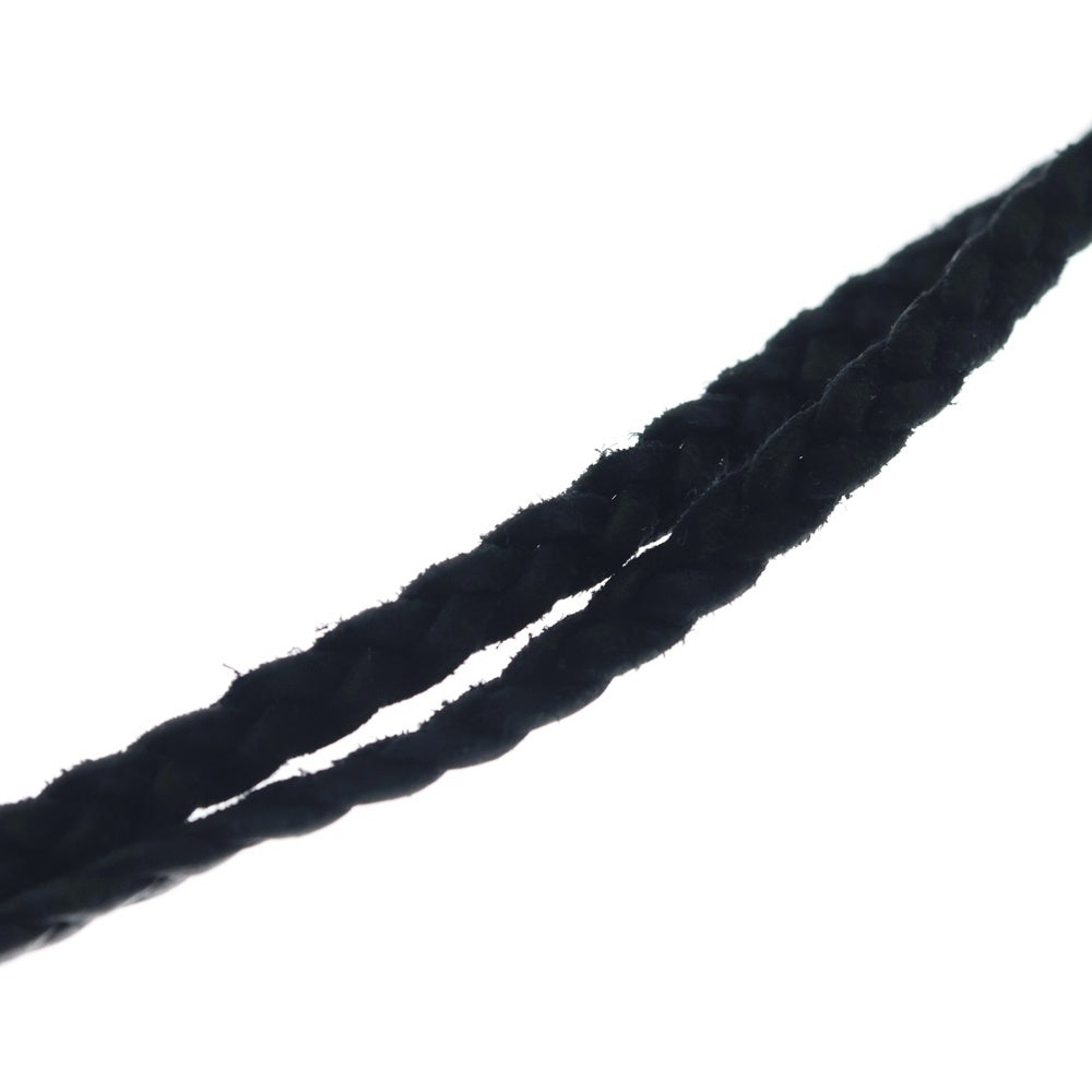 CHROME HEARTS(クロムハーツ) LEATHER BRAID SCROLL ネックレス レザーブレイドネックレス ブラック/シルバー BCA377