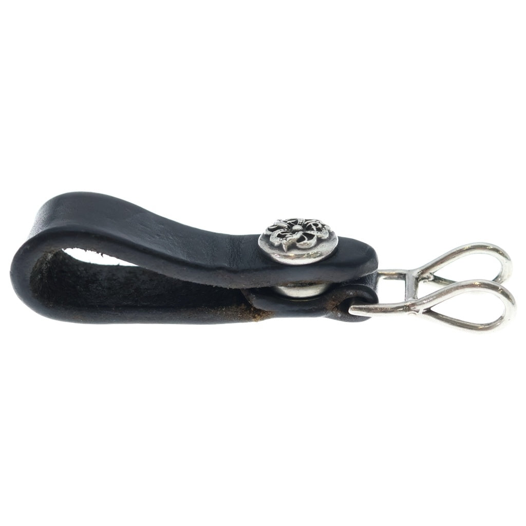 CHROME HEARTS(クロムハーツ) BELT LOOP ケルティックボールボタン レザーベルトループ ブラック