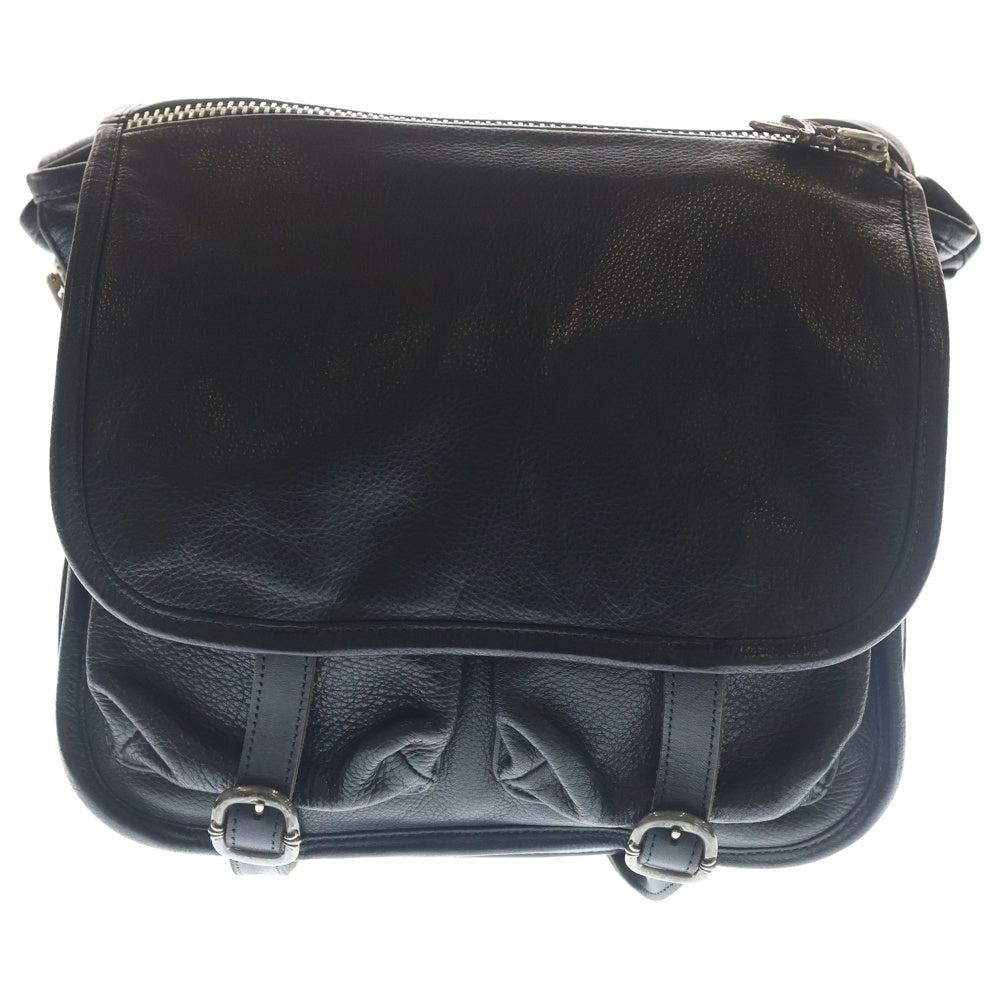 CHROME HEARTS(クロムハーツ) SHOULDER BAG-TINY ガンスリンガーストラップレザーショルダーバッグ ブラック