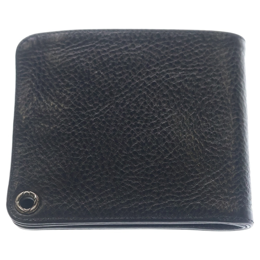 CHROME HEARTS(クロムハーツ) 1SNAP 1スナップ クロスボタンレザーウォレット財布 ブラック