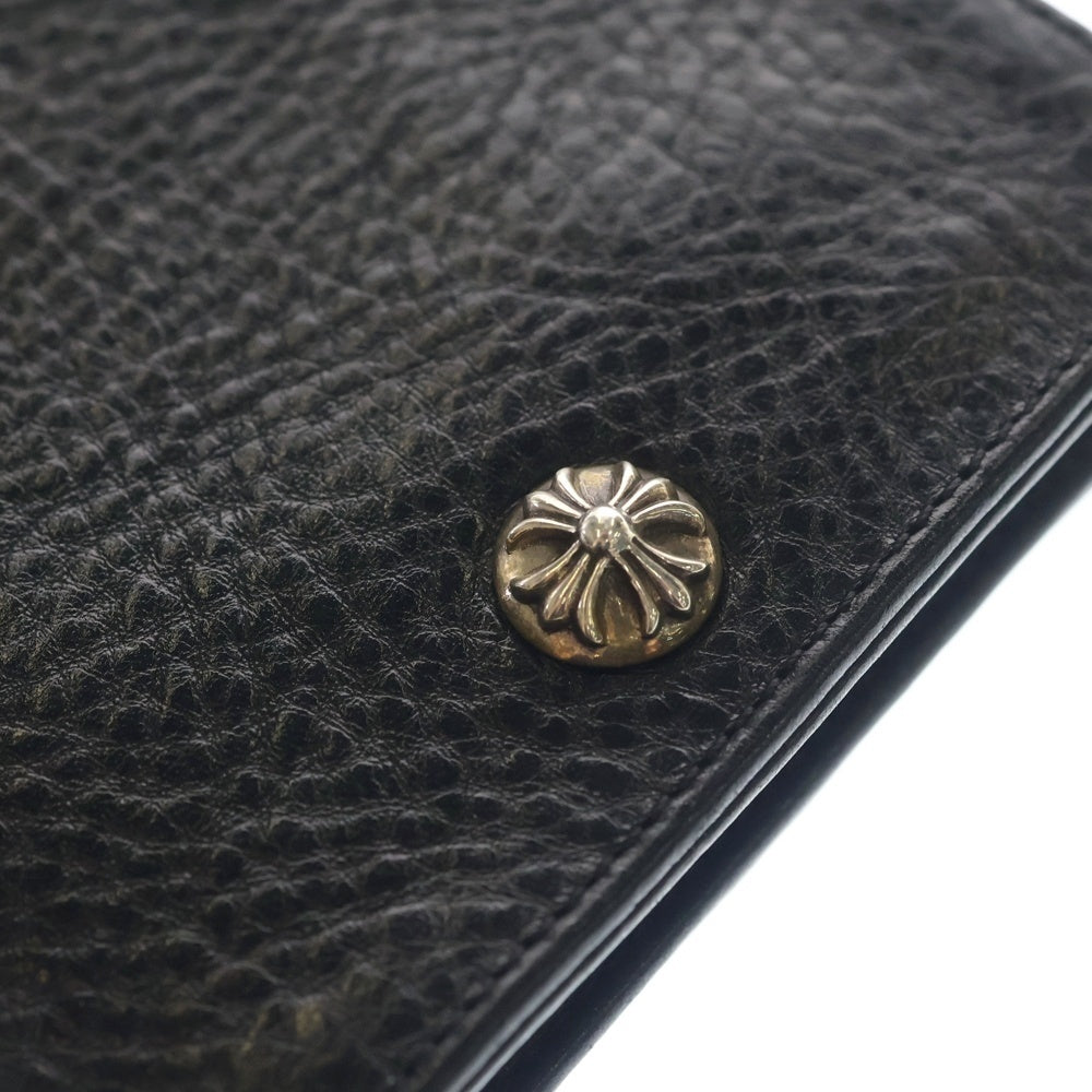 CHROME HEARTS(クロムハーツ) 1SNAP 1スナップ クロスボタンレザーウォレット財布 ブラック