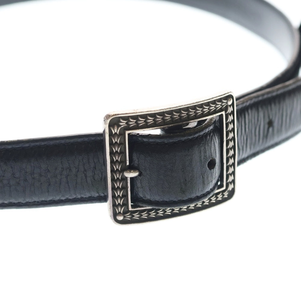 CHROME HEARTS(クロムハーツ) BLT CRSSTL OTJ クロステイルOTJバックル レザーベルト シルバー ブラック