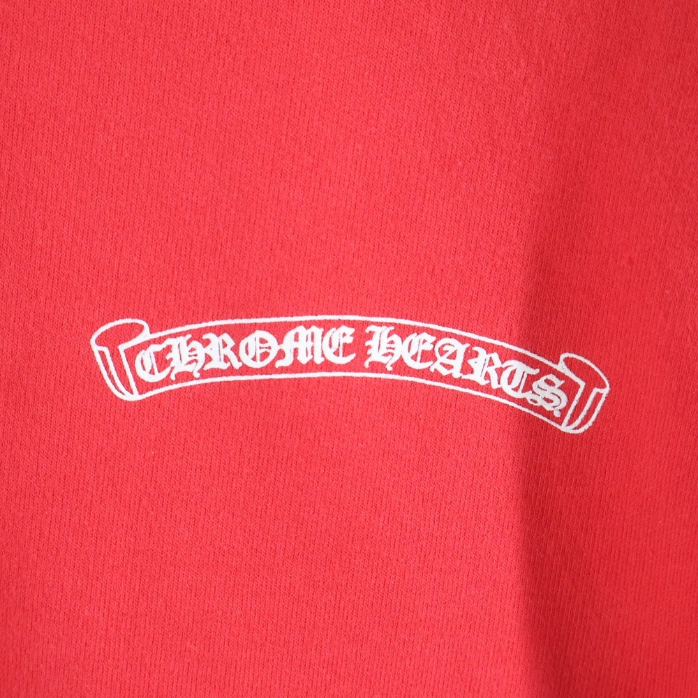 CHROME HEARTS(クロムハーツ) SWTSHRT PLV 英字プリントパーカー レッド