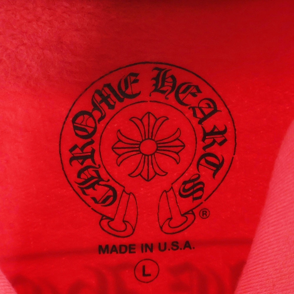 CHROME HEARTS(クロムハーツ) SWTSHRT PLV 英字プリントパーカー レッド