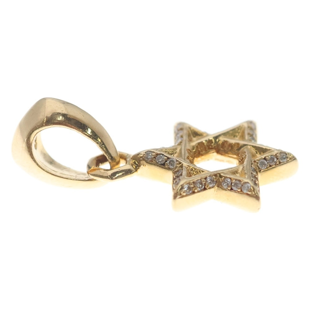 CHROME HEARTS(クロムハーツ) 22K STAR OF DAVID CHARM P D スターオブダビデチャーム PAVEダイヤ ゴールドネックレストップ