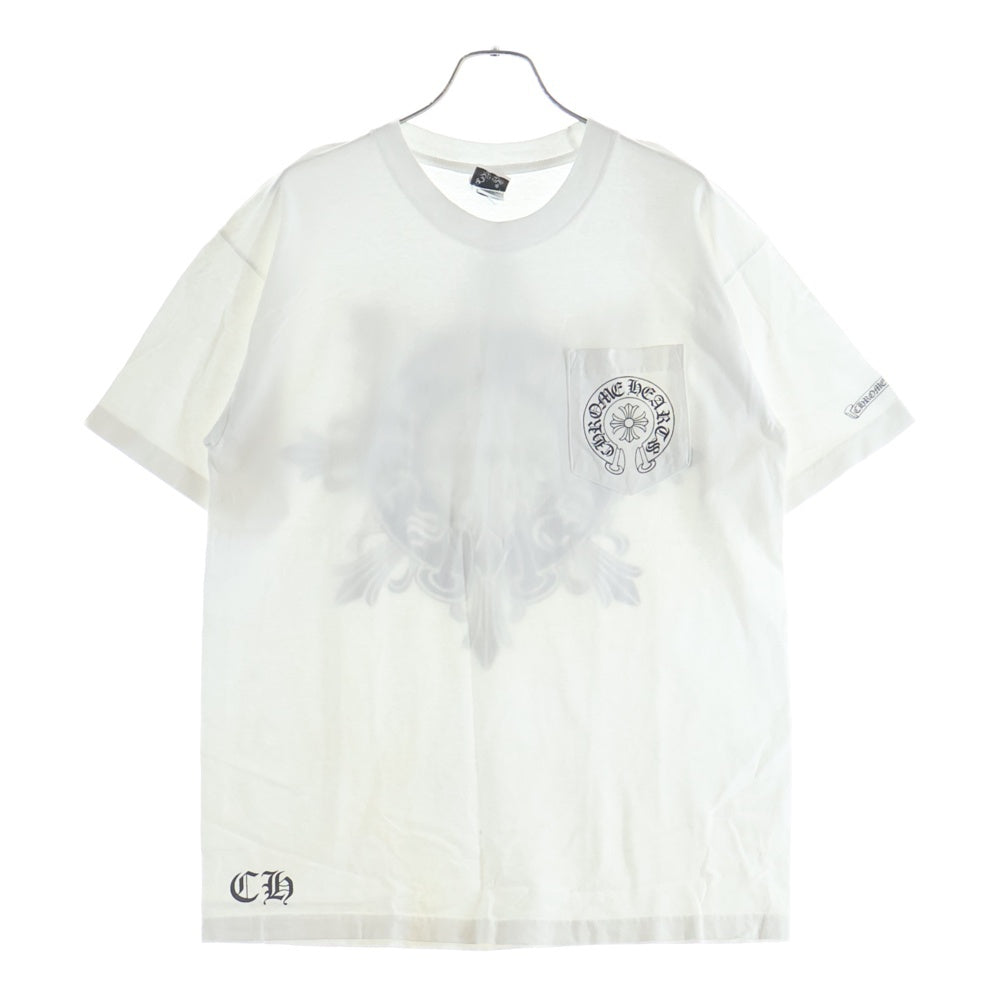 CHROME HEARTS(クロムハーツ) OLD FLORAL オールド ホースシューフローラルクロス プリント半袖Tシャツ カットソー ホワイト