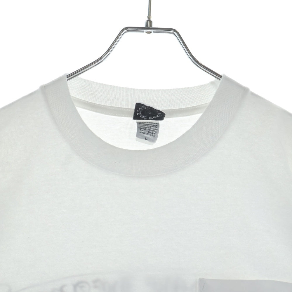 CHROME HEARTS(クロムハーツ) OLD CH SCROLL LOGO L/S TEE スクロールロゴ アームプリント長袖Tシャツ ホワイト