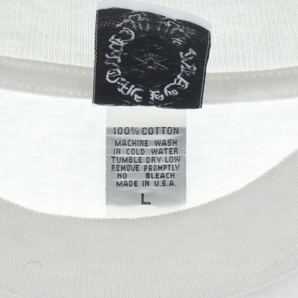 CHROME HEARTS(クロムハーツ) OLD CH SCROLL LOGO L/S TEE スクロールロゴ アームプリント長袖Tシャツ ホワイト