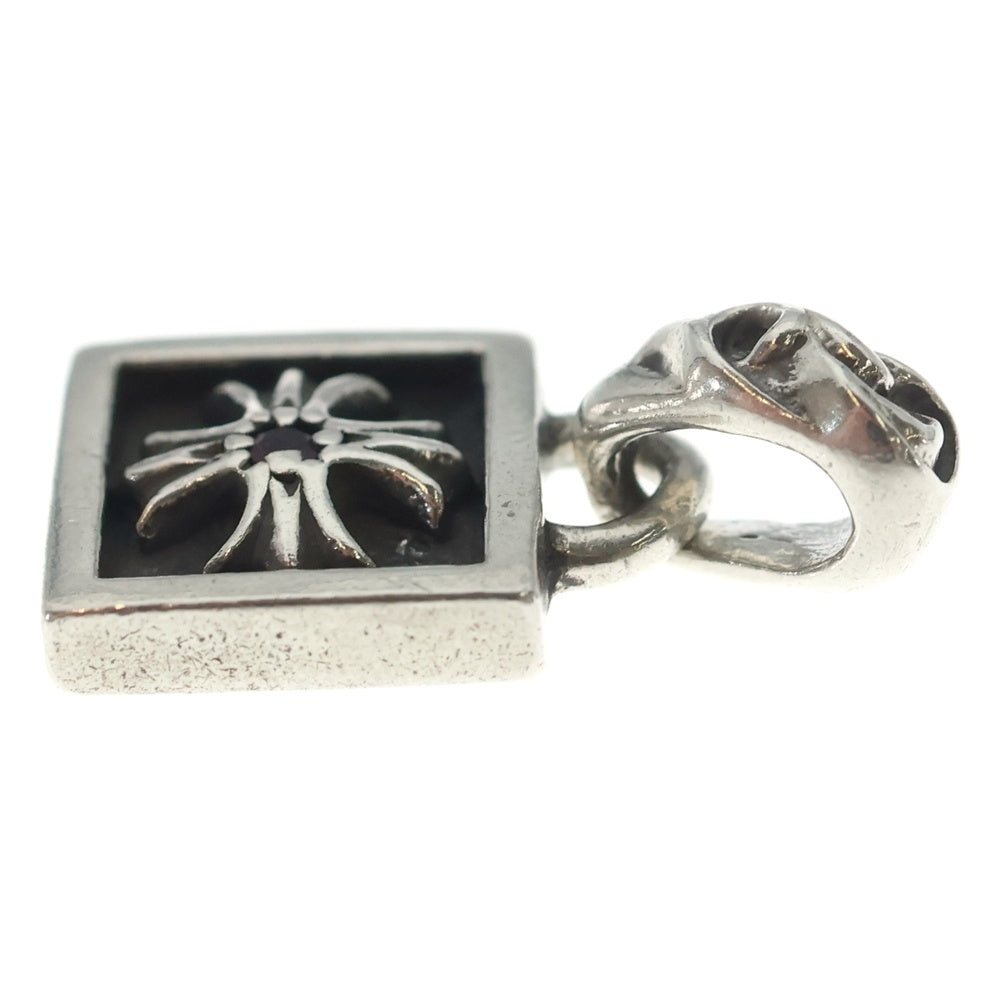 CHROME HEARTS(クロムハーツ) FRAMED CH PLUS 1RBY フレームドCHプラス 1ルビー ネックレストップ シルバー