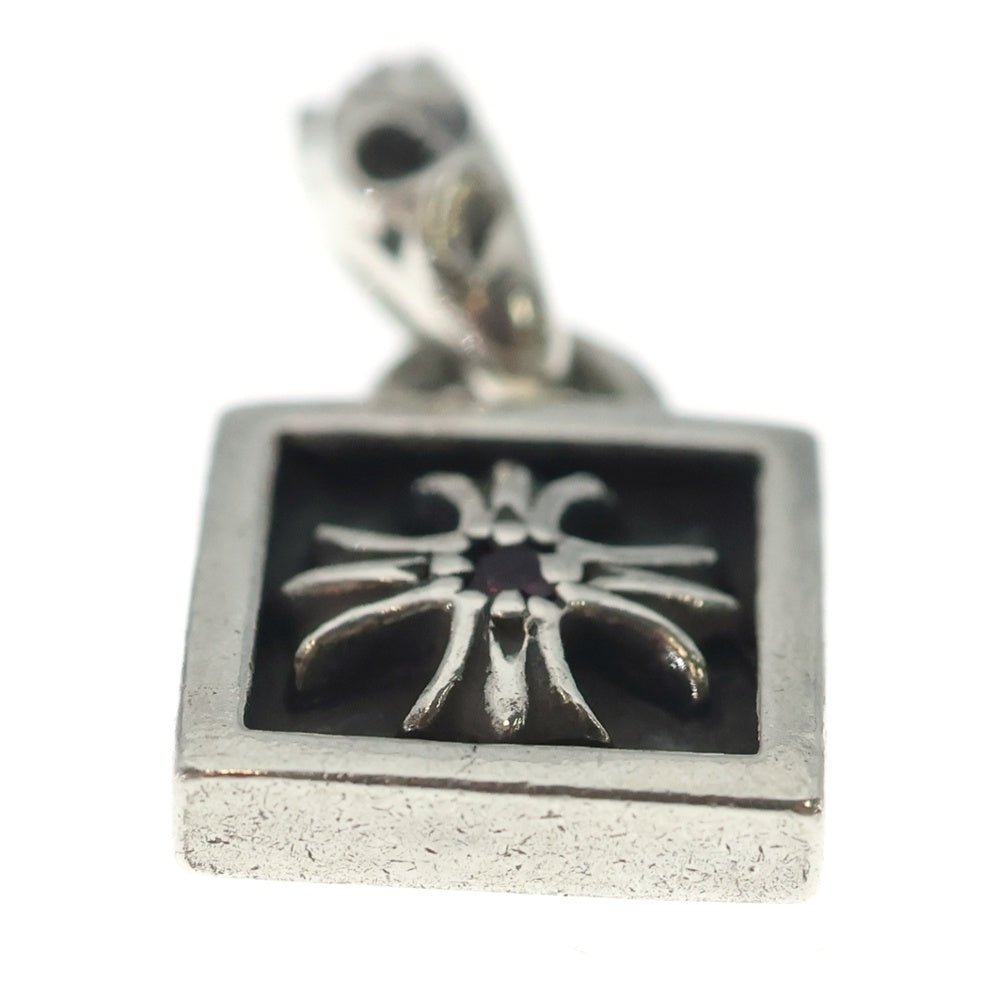 CHROME HEARTS(クロムハーツ) FRAMED CH PLUS 1RBY フレームドCHプラス 1ルビー ネックレストップ シルバー