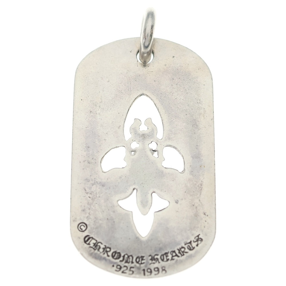CHROME HEARTS(クロムハーツ) D TAG LRG ラージドッグタグ フレアダガー ネックレストップ シルバー