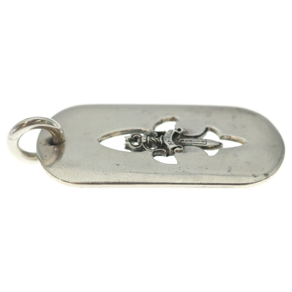 CHROME HEARTS(クロムハーツ) D TAG LRG ラージドッグタグ フレアダガー ネックレストップ シルバー