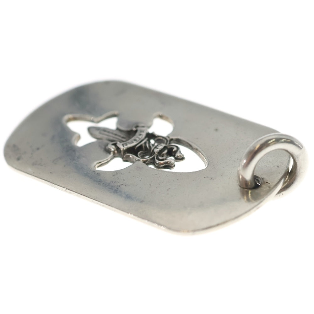 CHROME HEARTS(クロムハーツ) D TAG LRG ラージドッグタグ フレアダガー ネックレストップ シルバー