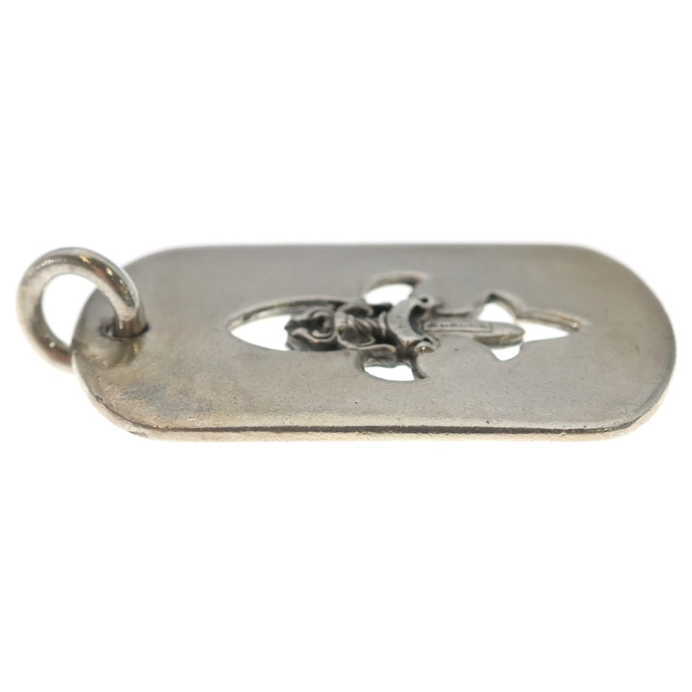 CHROME HEARTS(クロムハーツ) D TAG LRG ラージドッグタグ フレアダガー ネックレストップ シルバー