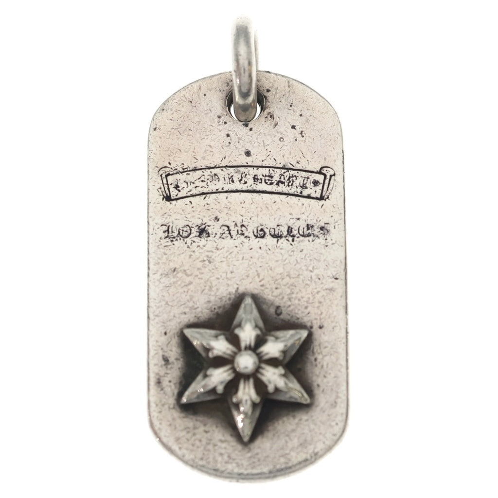CHROME HEARTS(クロムハーツ) RAISED STAR DOGTAG レイズドスタードッグタグ LA限定 シルバーネックレストップ