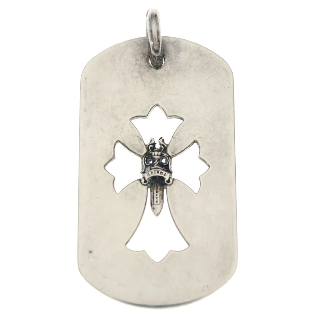 CHROME HEARTS(クロムハーツ) D TAG LRG DAGGER ダガーカットアウトドッグタグ ラージドッグタグネックレストップ