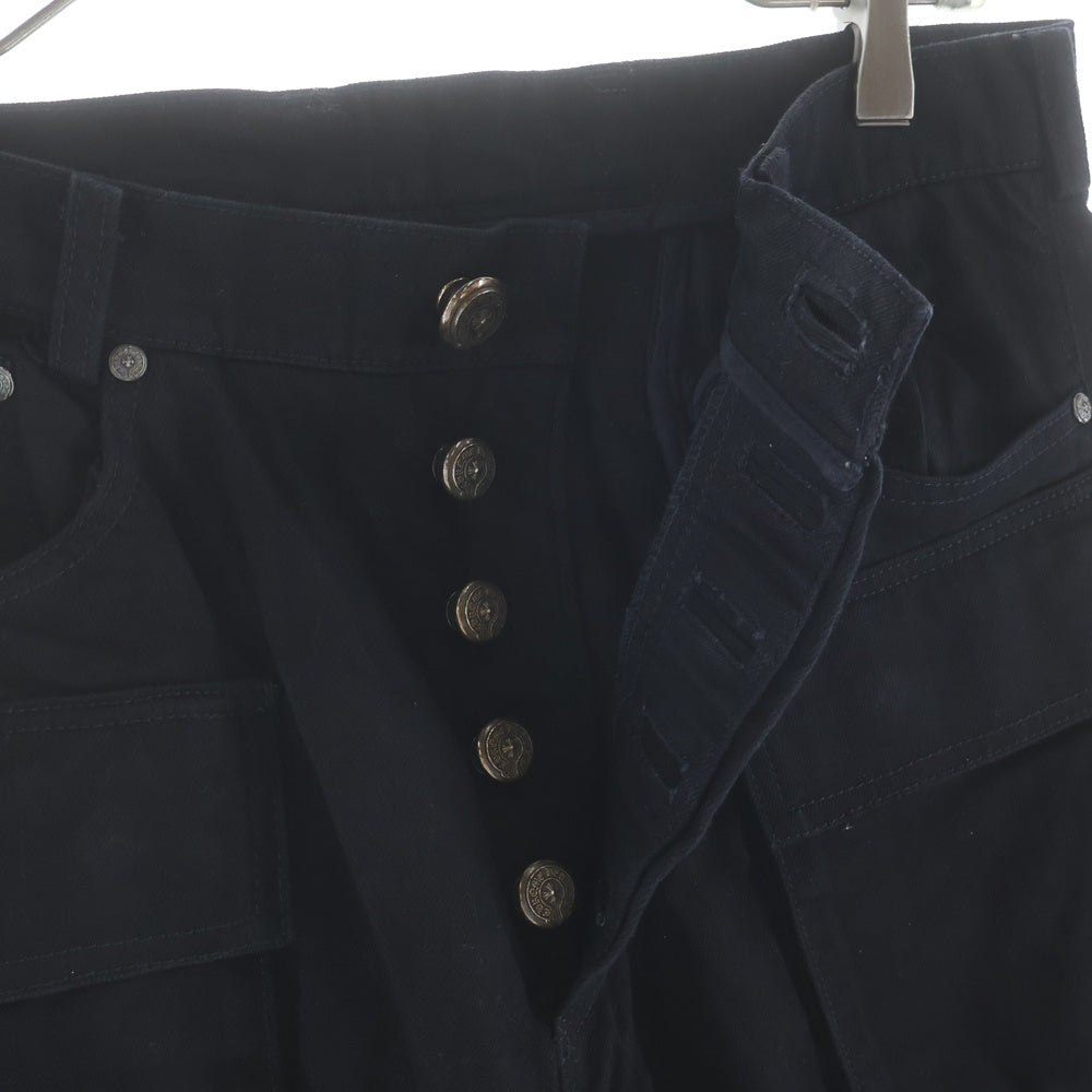 CHROME HEARTS(クロムハーツ) FLEURKNEE FATIGUE PANTS フレアニー ファティーグ カーゴパンツ ブラック/シルバー