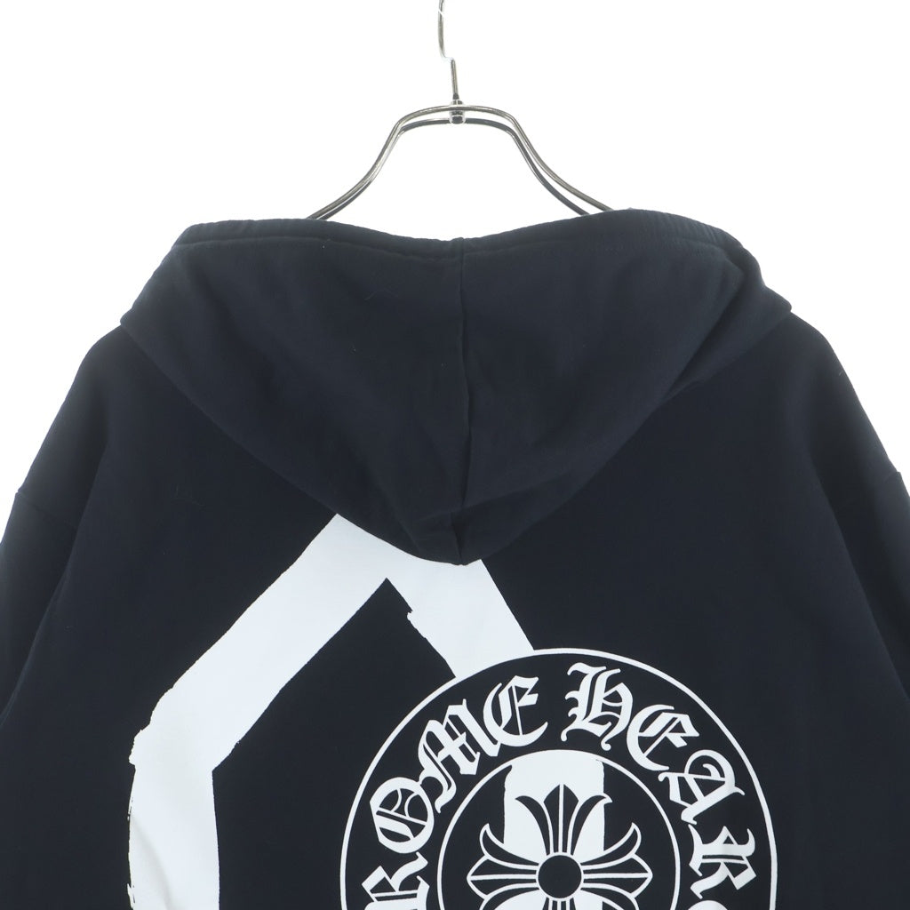 CHROME HEARTS(クロムハーツ) ×DOVER STREET MARKET SWTSHRT HD ZIP LTD DSMG ドーバーストリートマーケット限定 ロゴプリントジップアップフーディーパーカー ブラック