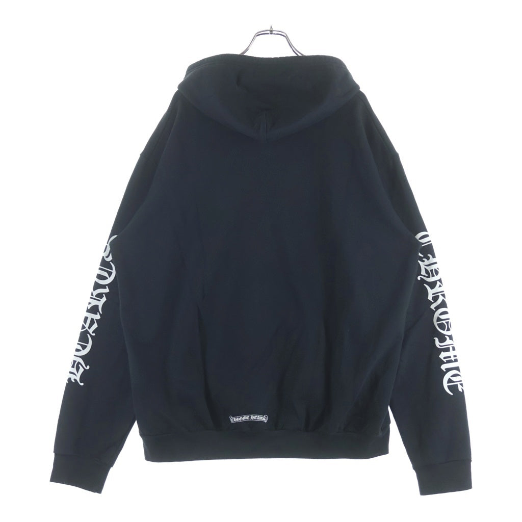 CHROME HEARTS(クロムハーツ) SWTSHRT HD ZIP アームロゴ ジップアップ スウェットパーカー フーディ ブラック