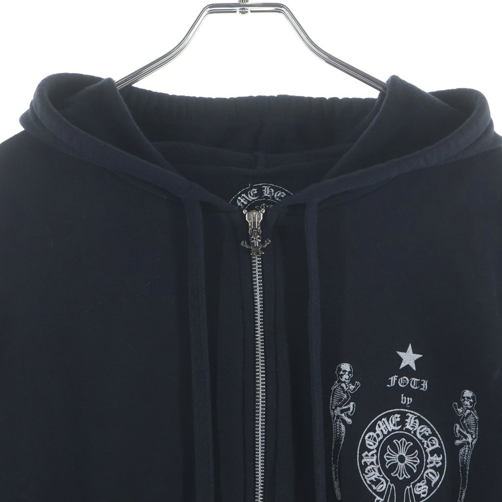 CHROME HEARTS(クロムハーツ) SWTSHRT HD ZIP FOTI フォティバックグリッタープリントジップアップパーカー