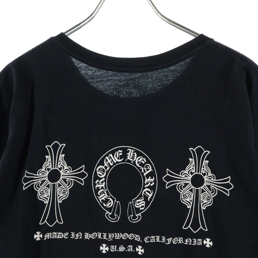CHROME HEARTS(クロムハーツ) バック3モチーフ ホースシュー 半袖Tシャツ カットソー ブラック