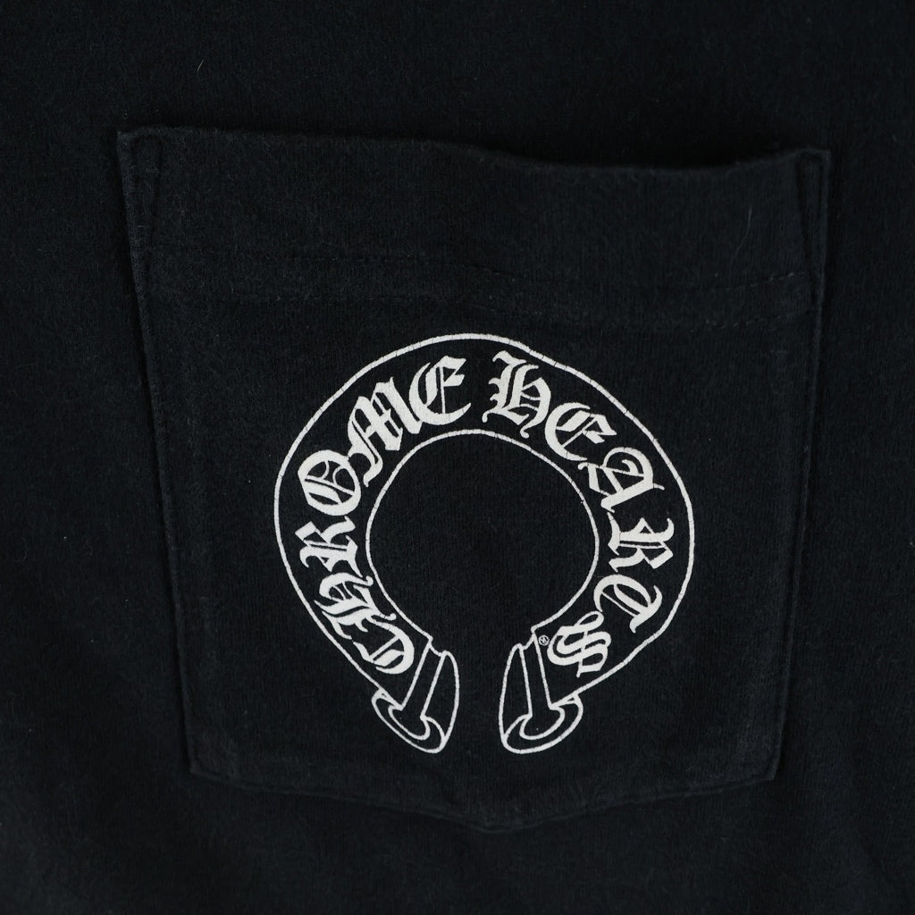 CHROME HEARTS(クロムハーツ) バック3モチーフ ホースシュー 半袖Tシャツ カットソー ブラック